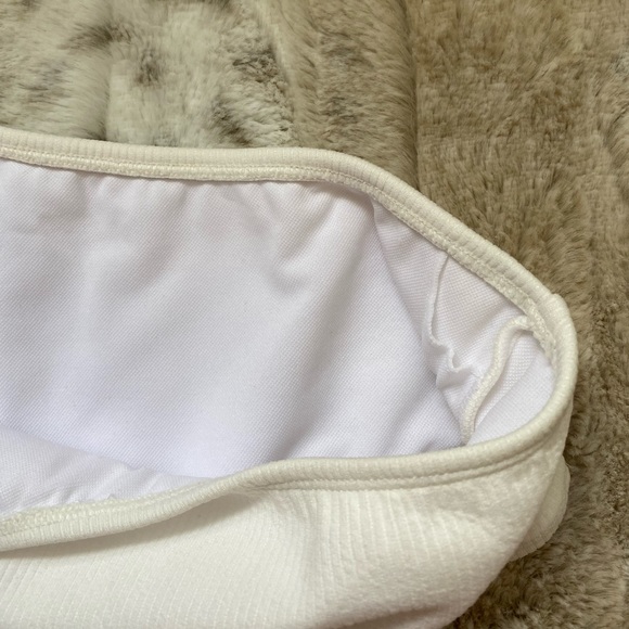 Coral and White One Piece Bikini - Picture 4 of 4